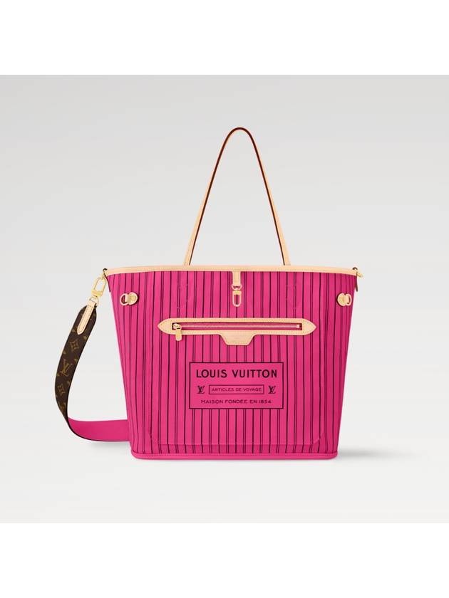 Neverfull Bandoulière Inside Out MM Reversible Tote Bag Rose Pondichery - LOUIS VUITTON - BALAAN 2