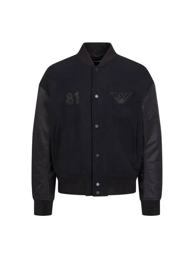 Men s Hotfix Logo Patch Blouson Jacket Black - EMPORIO ARMANI - BALAAN 1