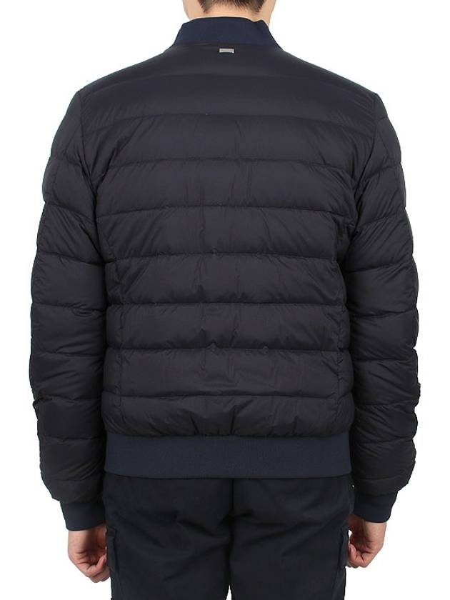 Men's L'aviatore Padded Bomber Jacket Dark Navy - HERNO - 6