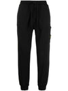 Wappen Patch Drawstring Track Pants Black - STONE ISLAND - BALAAN 2