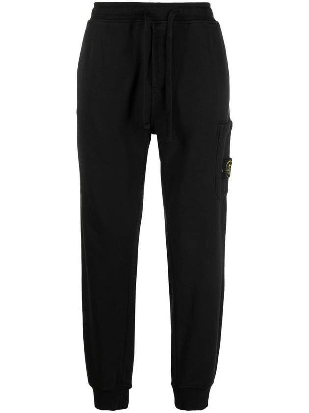 Wappen Patch Drawstring Track Pants Black - STONE ISLAND - BALAAN 2