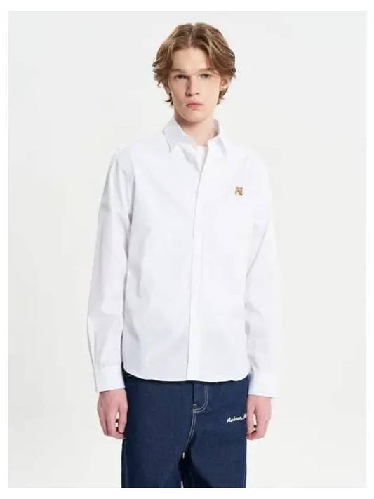 Men s Classic Shirt Blouse Southern Natural Foxhead Patch White Domestic Product - MAISON KITSUNE - BALAAN 1