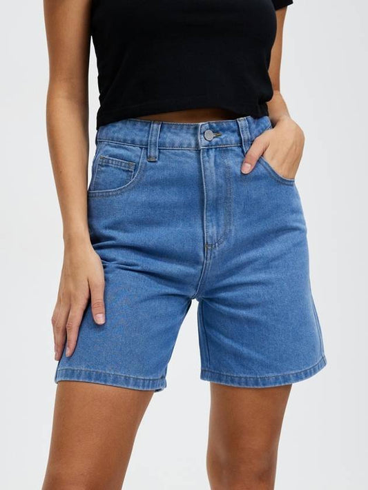 Denim Shorts Mid Blue - STUSSY - BALAAN 2