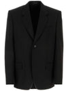 Single Breasted Wool Blazer Jacket Black - BALENCIAGA - BALAAN 2