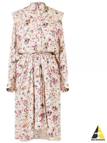 Floral midi dress ecru RO2025 22A037E - ISABEL MARANT - BALAAN 1