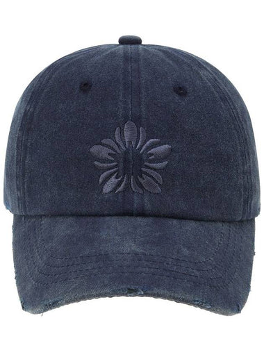 Mugung Embroidered Pigment Ball Cap Navy - ULKIN - BALAAN 1