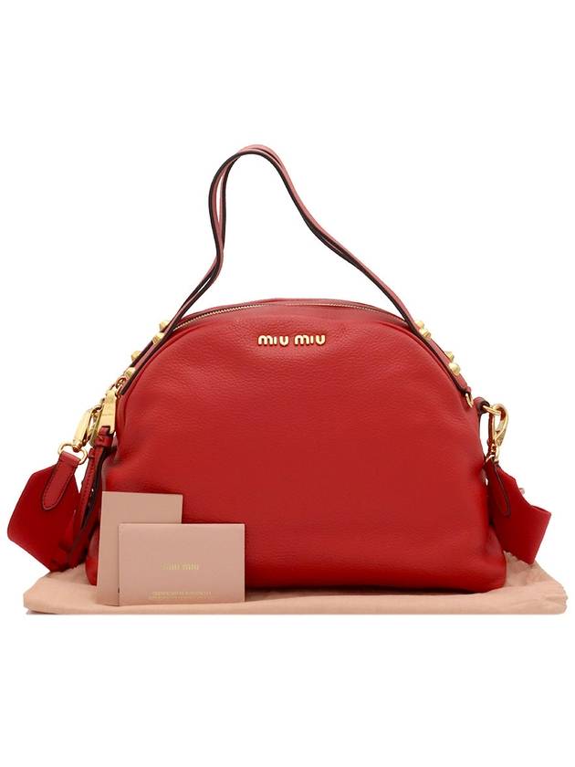 Red leather gold plated top handle 2WAY - MIU MIU - BALAAN 2