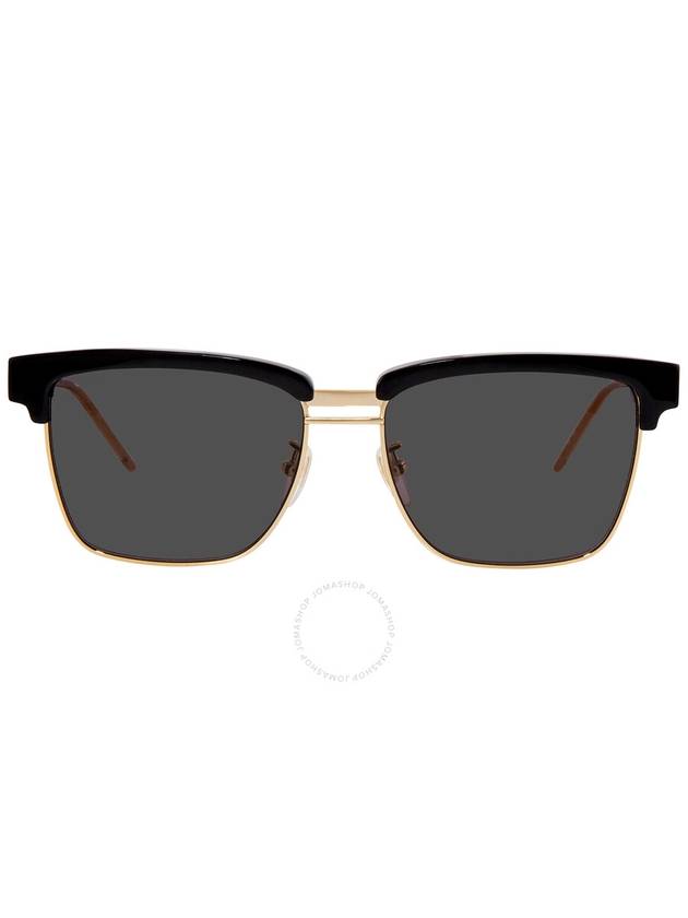 Gucci Eyewear Half Rim Rectangular Sunglasses Black - GUCCI - BALAAN 2