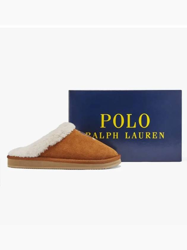 Kayleigh Scuff Bear Suede Mule Brown - POLO RALPH LAUREN - BALAAN 5