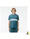 Men s Color Tipping Puff Badge Match Polo Moss Green - LACOSTE - BALAAN 1