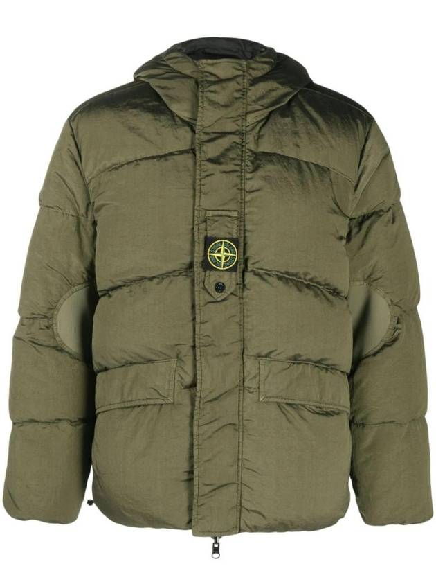 Logo Patch Reversible Padding Olive - STONE ISLAND - BALAAN 1