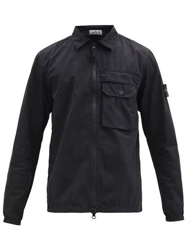 Men's Waffen Pocket Zip-Up Jacket Black - STONE ISLAND - BALAAN 1