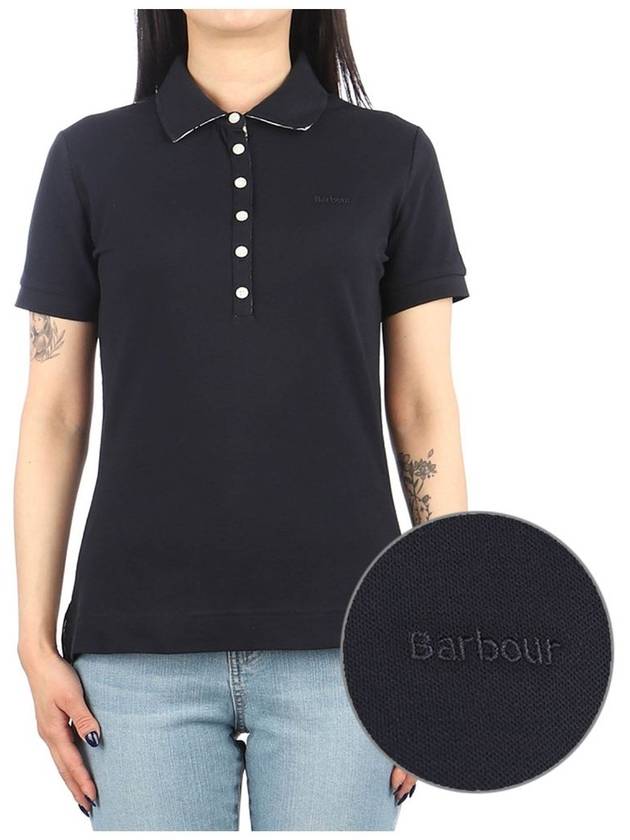 Portsdown Button Polo Shirt Navy - BARBOUR - BALAAN 2