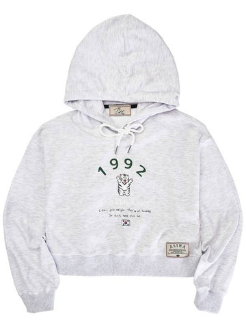 ah24 03chwh Brave tg Hoodie 1992 Fat Tiger Crop Hoodie White - ASIHA - BALAAN 1