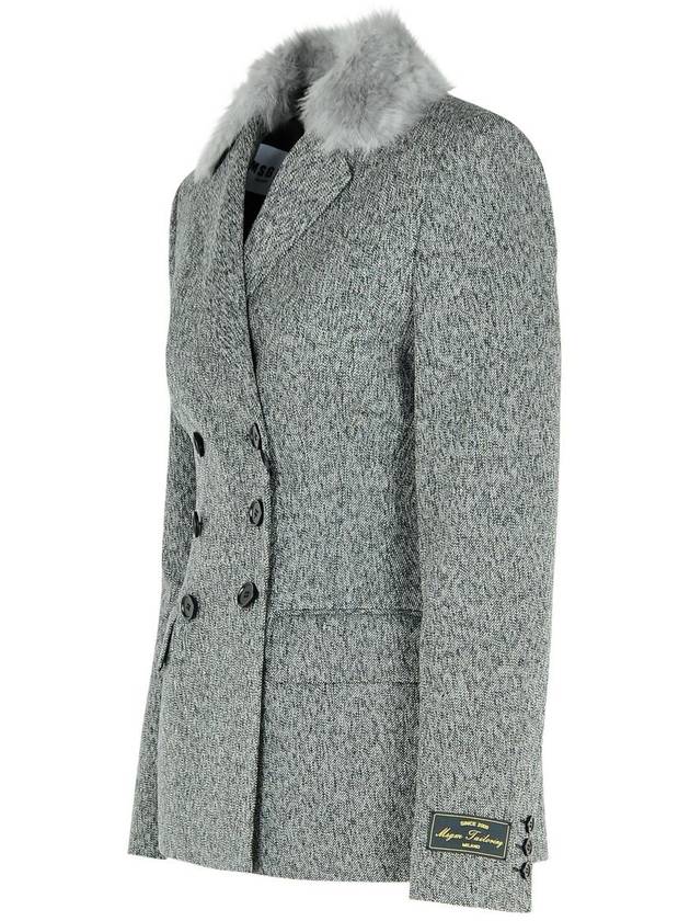 Msgm Grey Wool Blend Blazer - MSGM - BALAAN 2