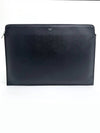 Document grained calfskin clutch bag navy blue - CELINE - BALAAN 2