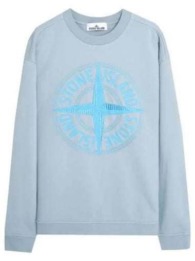 Garment dyeing compass logo embroidery sweatshirt - STONE ISLAND - BALAAN 1