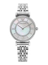 Women’s Classic Quartz Mother Of Pearl Dial Metal Watch Silver - EMPORIO ARMANI - BALAAN 1