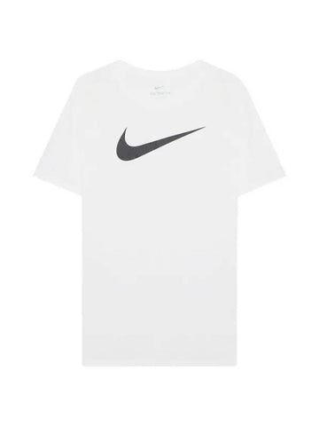 Women's Dri Fit Swoosh Short Sleeve T-Shirt White - NIKE - BALAAN 1