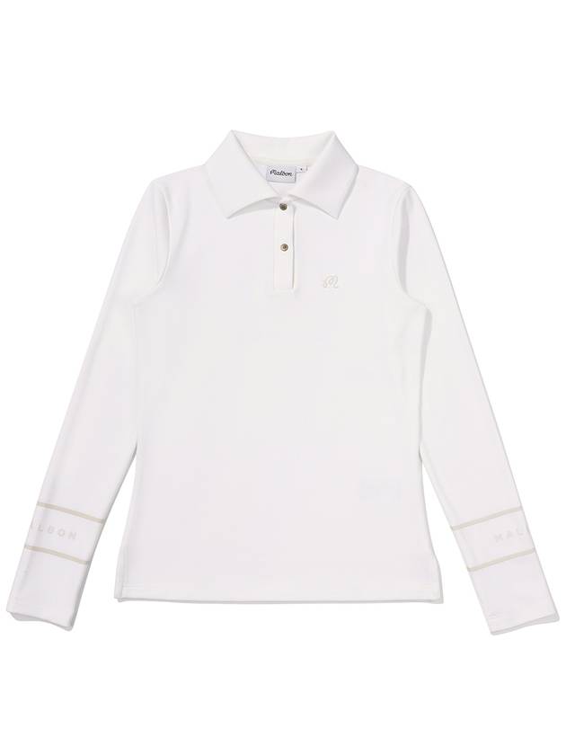 Performance long sleeve t shirt WHITE WOMAN - MALBON GOLF - BALAAN 1