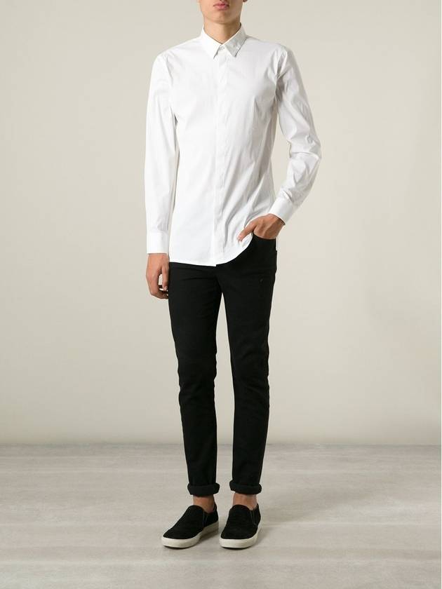 Men's Sylvain Good Cotton Long Sleeve Shirt White - THEORY - BALAAN 3