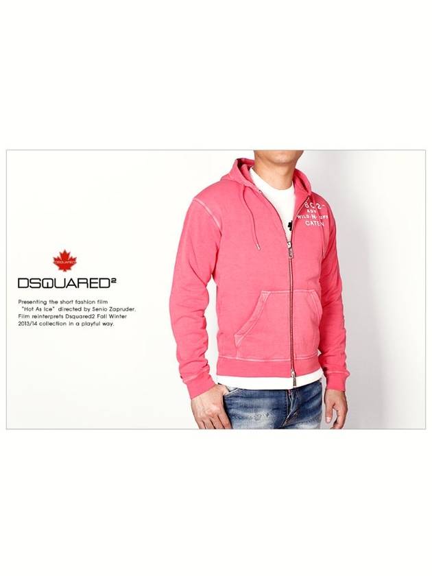 Wild Tough Zip Up Hoodie Pink - DSQUARED2 - BALAAN 4