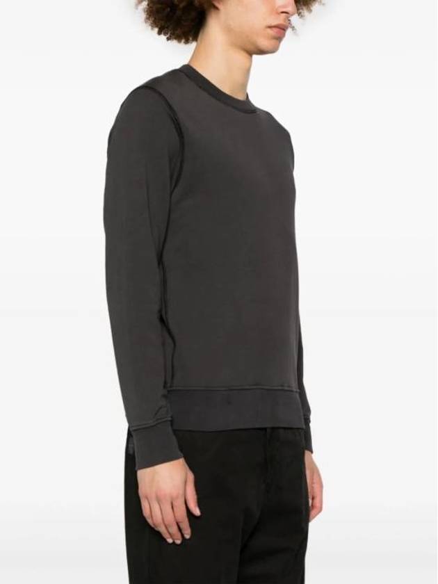 Wappen Patch Garment Dyed Sweatshirt Charcoal - STONE ISLAND - BALAAN 5