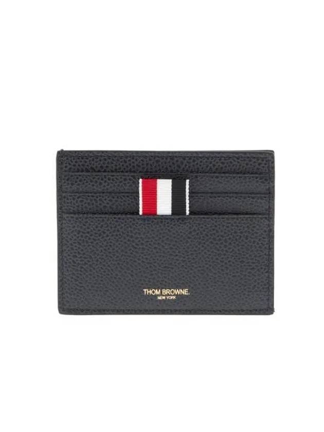 Pebble Grain Anchor Card Wallet Navy - THOM BROWNE - BALAAN 3