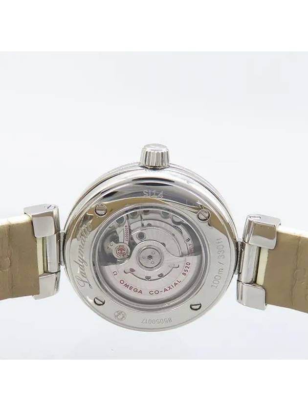 425 33 34 20 05 001 De Ville Lady Matic Mother of Pearl White Dial Leather Band Automatic 34MM Women s Watch - OMEGA - BALAAN 6