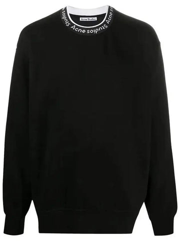 Fulton Rib Sweatshirt Black - ACNE STUDIOS - BALAAN 1