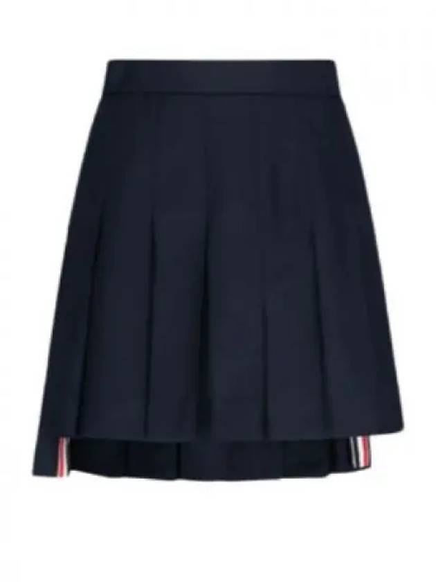 RMB Wool Mini Pleated Skirt Navy - THOM BROWNE - BALAAN 2