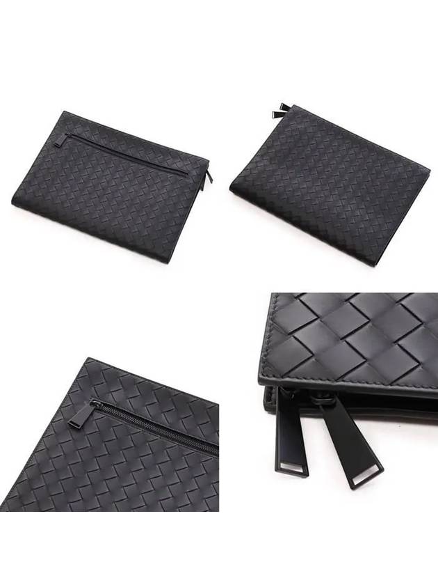 Intrecciato Document Clutch Bag Black - BOTTEGA VENETA - BALAAN 5