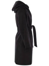 New Mang Hooded Wool Single Coat Black - MAX MARA - BALAAN 4