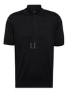 Men's Short Sleeve Polo Shirt Black - BRUNELLO CUCINELLI - BALAAN 2