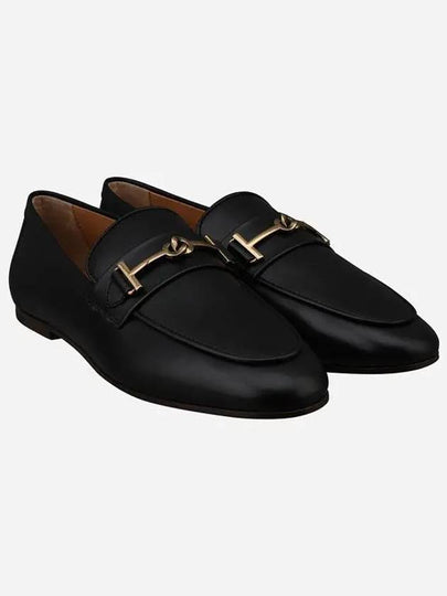 Double T Calf Leather Loafers Black - TOD'S - BALAAN 2