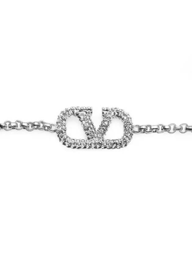 Valentino 5W2J0F84 YCW 68S J0F84 Garavani V logo crystal bracelet - RED VALENTINO - BALAAN 3