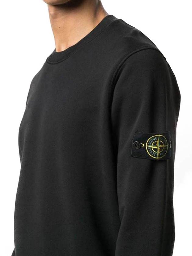 Wappen Patch Crew Neck Sweatshirt Black - STONE ISLAND - BALAAN 5