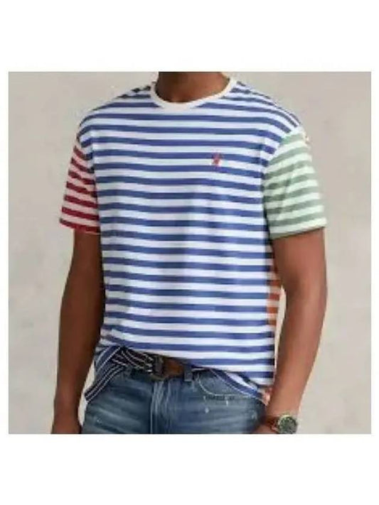Savings Custom Slim Fit Striped Jersey T Shirt Multi - POLO RALPH LAUREN - BALAAN 1