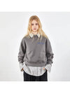 round neck graffiti sweatshirt gray - VOYONN - BALAAN 4