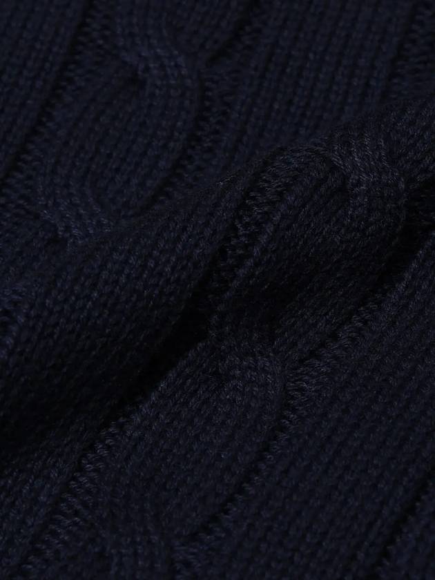 Cable collar long sleeve knit NAVY - 20THHOLE - BALAAN 5