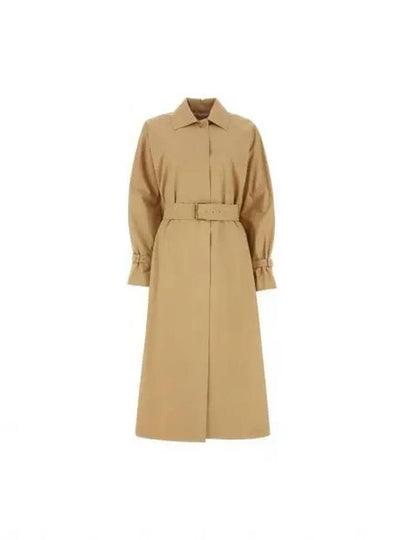 Memo Belted Collar Trench Coat Beige - MAX MARA - BALAAN 2