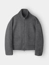 Semi overfit two way high neck full zip up knit Charcoal - INDUST - BALAAN 6