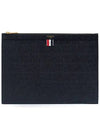 Medium Document Holder Clutch Bag Black - THOM BROWNE - BALAAN 2