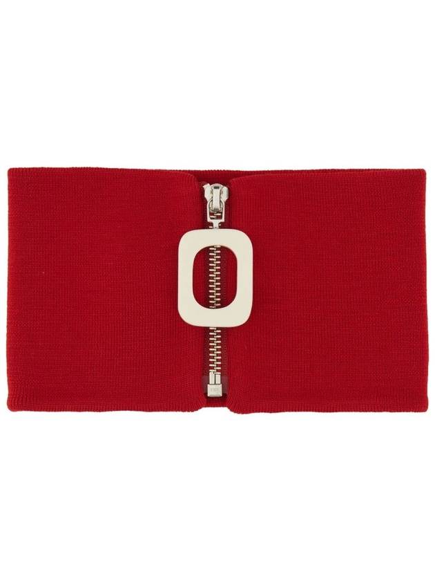 Zip Up Wool Neckband Bright Red - JW ANDERSON - BALAAN 2