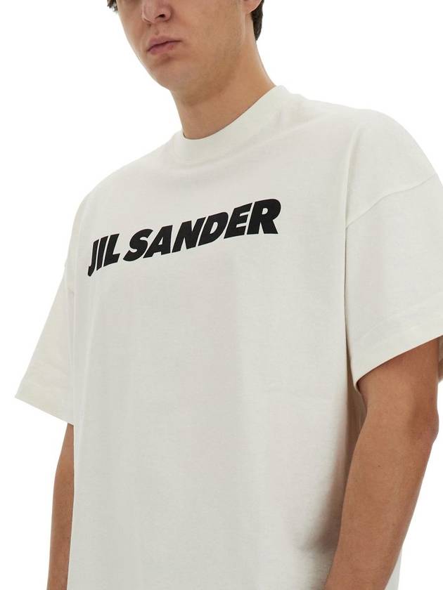 Men's Logo Cotton Short Sleeve T-Shirt White - JIL SANDER - BALAAN 6