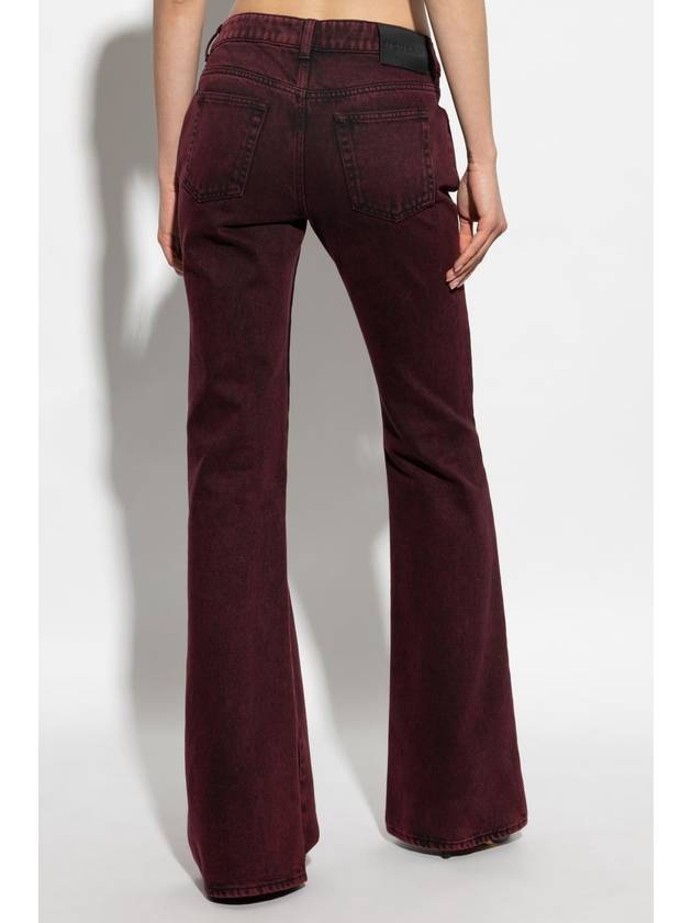 Alexander McQueen Jeans With Logo, Women's, Burgundy - ALEXANDER MCQUEEN - BALAAN 4