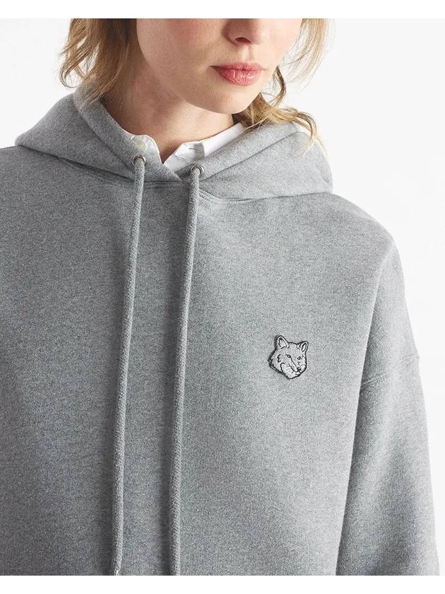 Bold Fox Head Patch Comfort Hoodie Grey - MAISON KITSUNE - BALAAN 5