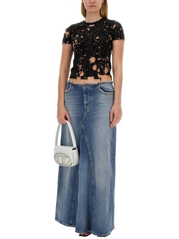 De Pago S Denim Maxi Skirt A113990DQAD - DIESEL - BALAAN 3