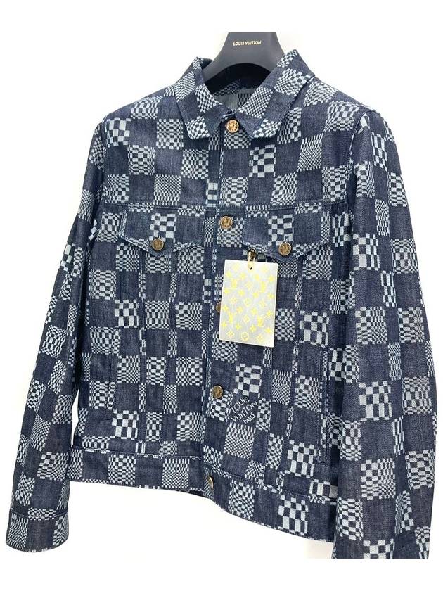 Damier distorted denim jacket - LOUIS VUITTON - BALAAN 4