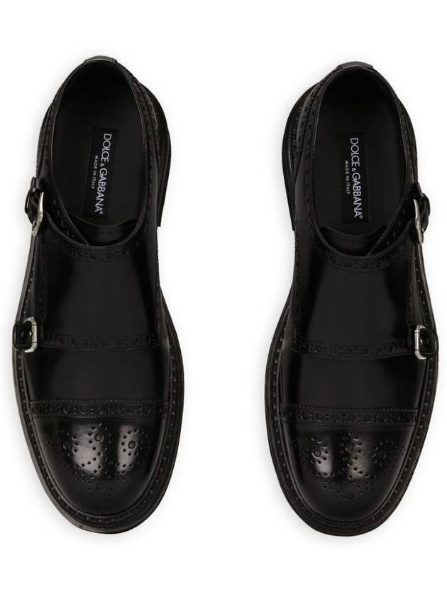 Dolce & Gabbana Calf Leather Monk Shoes With Buckles - DOLCE&GABBANA - BALAAN 2